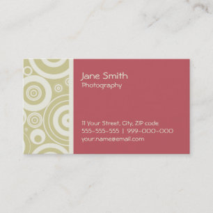 Rétro carte de visite de cercles