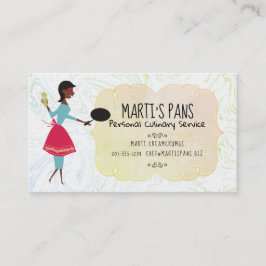 Rétro carte de visite de chef de femme