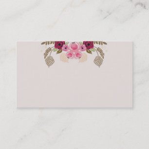 Rétro carte de visite de pivoines