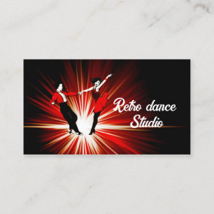 Rétro carte de visite de studio de danse de style