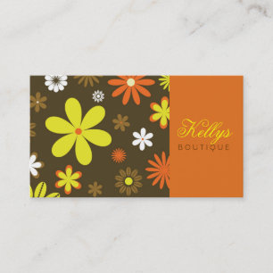 Rétro carte de visite floral
