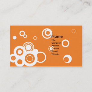 Rétro carte de visite (orange) de cercles