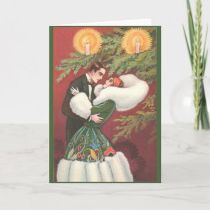Rétro carte de voeux de Noël d'Arto Deco
