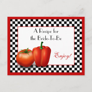Rétro carte italienne de recette pour que la jeune