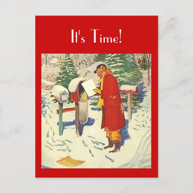 Retro Carte postale Le Rendez-vous par la poste PC (Devant)