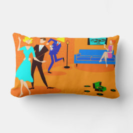 Retro Cartoon-Cocktail-Partythrow-Kissen Lendenkissen