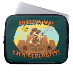 Retro Cartoon - Folge mir! Ich bin ein Geologe! Laptopschutzhülle