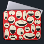 Retro-Cartoon gegenüber dem Muster Notebook-Sieb Laptopschutzhülle<br><div class="desc">Stell dich den Fakten gegenüber! Dieser Retro-Cartoon gegenüber dem Muster Laptop-Sieb ist niedlich - ganz zu schweigen von glücklich, traurig, schockiert und überrascht! Erinnern Sie sich, wie Sie die minimalistischen Cartoon der 50er Jahre liebten? Ja, wir waren auch damals nicht da. Aber dieses Muster ist immer noch allerlei kitschig! Die...</div>