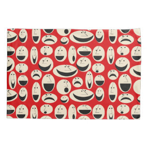 Retro Cartoon gegenüber Muster Iglu-Pillowcase Kissenbezug