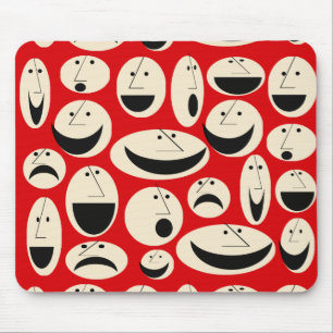 Retro-Cartoon-Gesichter-Mauspad Mousepad
