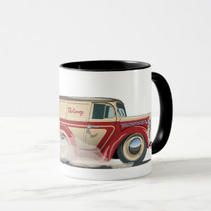 Retro-Cartoon-Lieferwagen Tasse