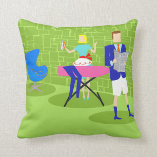 Retro Cartoon-Paarezu hause Throw-Kissen Kissen