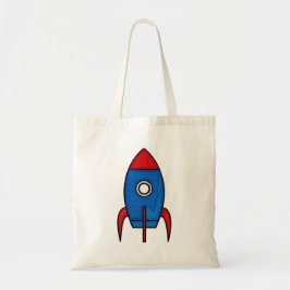 Retro Cartoon-Raum-Rocket-Tasche Tragetasche