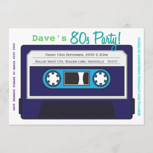 Retro Casette Tape 80er Party Einladung