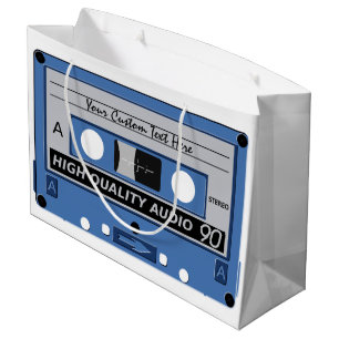 Retro Casette Tape Tasche Große Geschenktüte