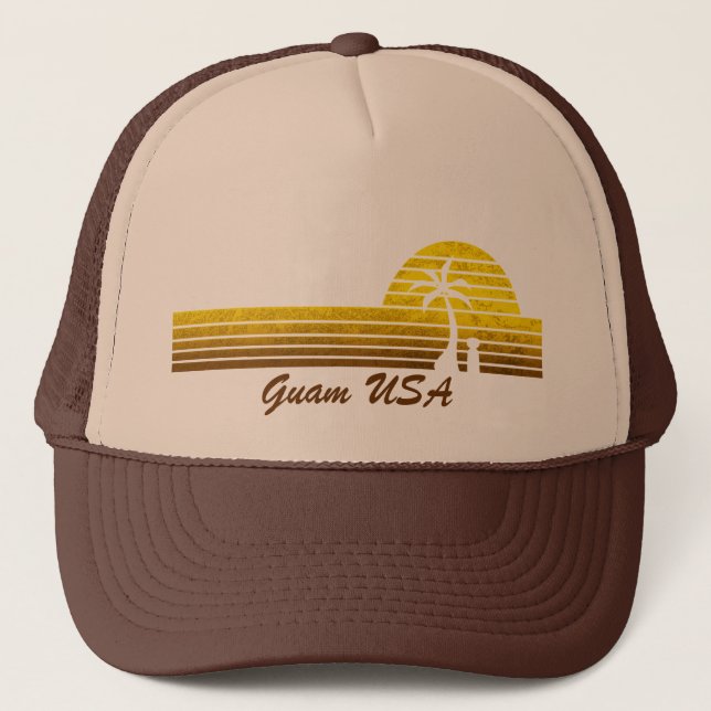 Rétro casquette de camionneur de la Guam (Devant)