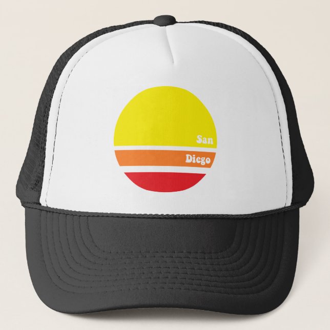 Rétro casquette de camionneur de San Diego (Devant)