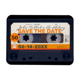 Retro Cassette 50. Geburtstag Save the Date M2 Magnet