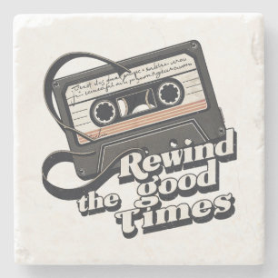 Retro Cassette Design für Nostalgie-Liebhaber Steinuntersetzer