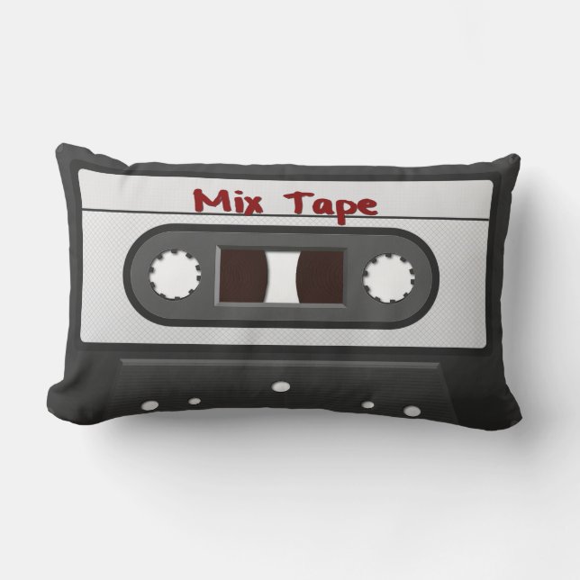 Retro Cassette Mix-Tape-Kissen Lendenkissen (Vorderseite)