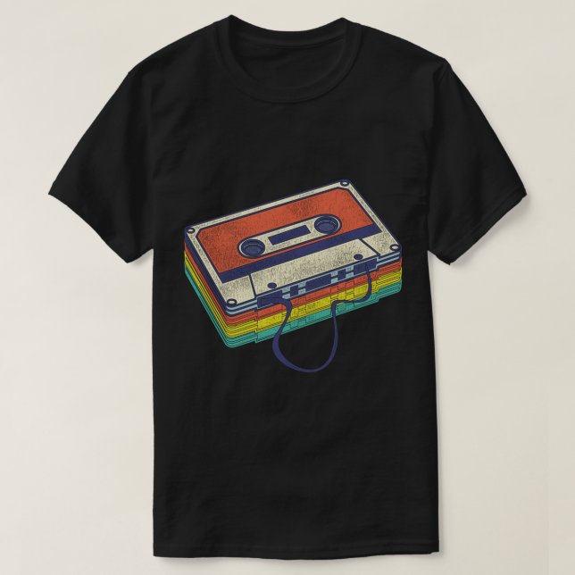 Retro Cassette Tape Design T-Shirt (Design vorne)