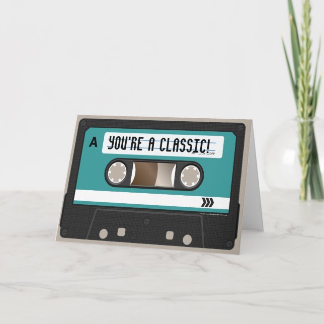 Retro Cassette Tape Geburtstagskarte Karte (Vorderseite)