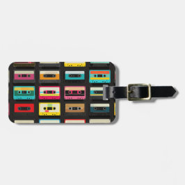 Retro Cassette Tape Pattern – Vintage Music  Gepäckanhänger