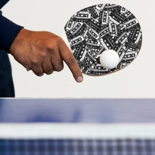 Retro Cassette Tape Ping Pong Paddle Tischtennis Schläger