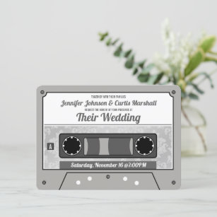 Retro Cassette Tape Wedding Einladung