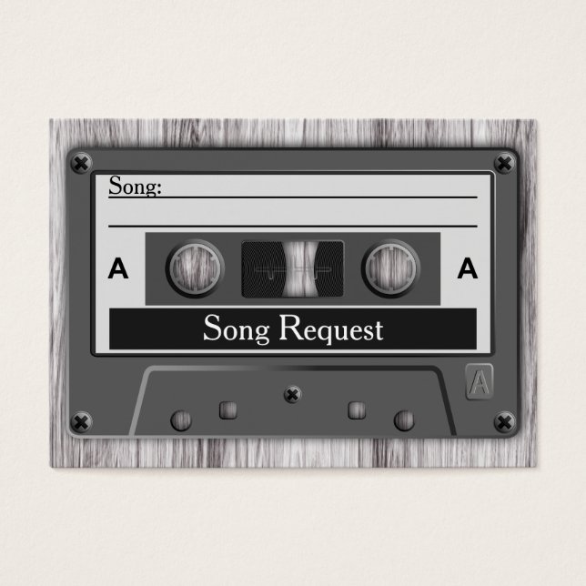Retro Cassette Tape Wedding Song Anfrage (Vorderseite)