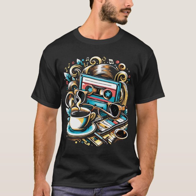 Retro Cassette Vibes T-Shirt (Vorderseite)