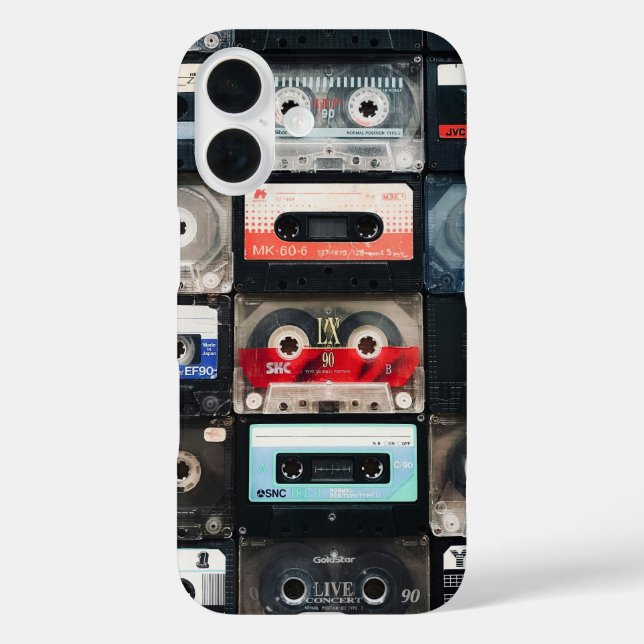 Retro cassettes image on iphone case (Rückseite)
