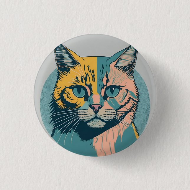 retro cat 5 button (Vorderseite)