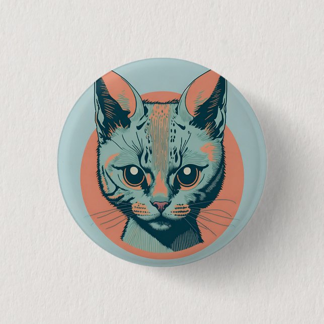 retro cat 5 button (Vorderseite)