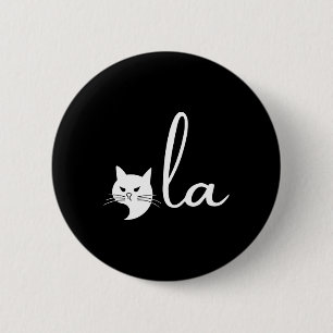 Retro Cat Comma La Kamala Harris für Präsident 200 Button