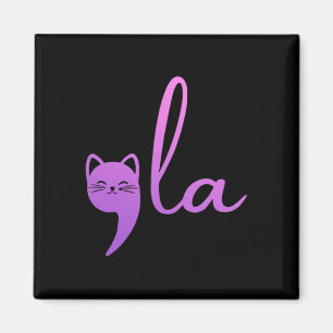 Retro Cat Comma La Kamala Harris für Präsident 200 Magnet