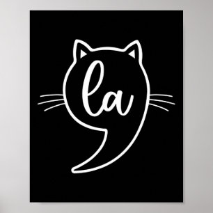 Retro Cat Comma La Kamala Harris für Präsident 200 Poster