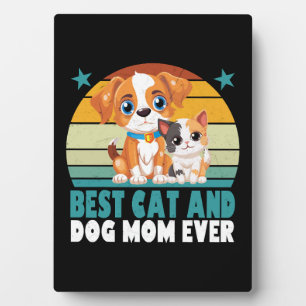 Retro Cat Hund Mama Cat Mama Furmama Welpe Kitty M Fotoplatte
