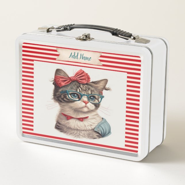 Retro Cat Lunchbox (Vorderseite)