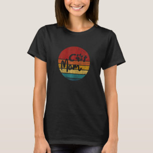 Retro Cat Mama für Frauen Vintage Grafik T-Shirt