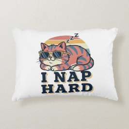 Retro Cat Nap Humor Rectangular Pillow Dekokissen