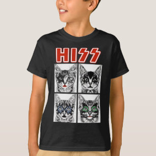Retro Cat Rock Music Concept Band Men Kids Women F T-Shirt