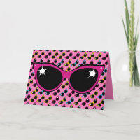 Retro Cat Sonnenbrille Muster mit Rosa