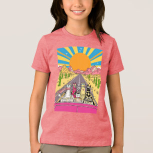 Retro Cats on Vacation Nehmen Sie eine Road Trip Tri-Blend Shirt
