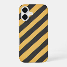 Retro Caution Stripe Panel iPhone 16 Hülle