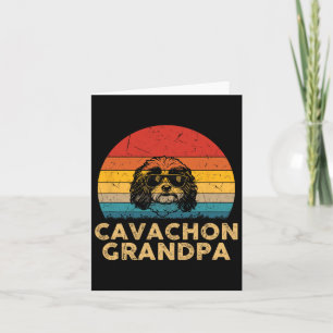 Retro Cavachon Opa Hunde Liebhaber Pfote Vater Vat Karte