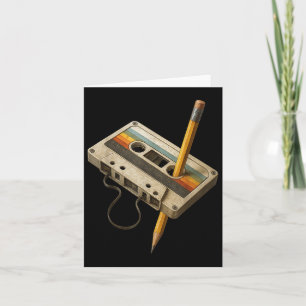 Retro Cette und Stift Funny 80er 90s Mixtape Nosta Karte