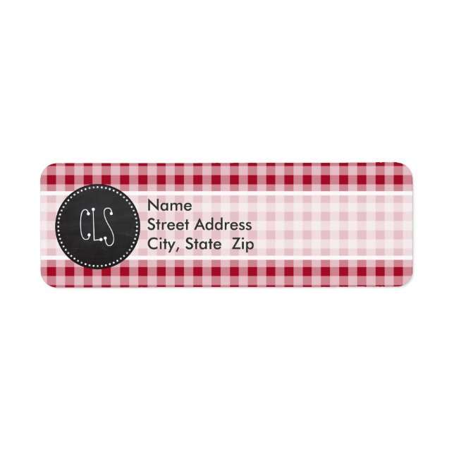 Retro Chalkboard; Carmine Red Gingham; Checked (Vorne)