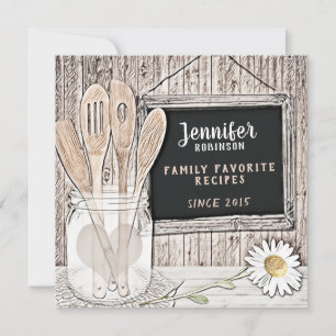 Retro Chalkboard, Mason Jar und Daisy