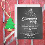 Retro Chalkboard Weihnachten Party Einladung<br><div class="desc">Weihnachts-Party Einladung,  in einem alten Chalkboard-Look,  mit einem geschnitzten Weihnachtsbaum,  ganz oben. Personalisieren Sie die benutzerdefinierten Textfelder,  um den Anzug Ihrer Feiertagsbedürfnisse zu gewährleisten.</div>